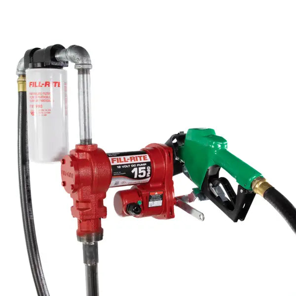 Fill-Rite FR2400 24V DC Pump + Auto Nozzle + Particulate Filter